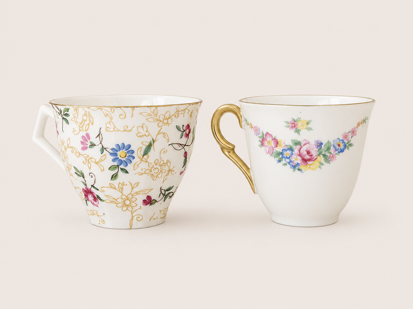 Tasse à café fleurie