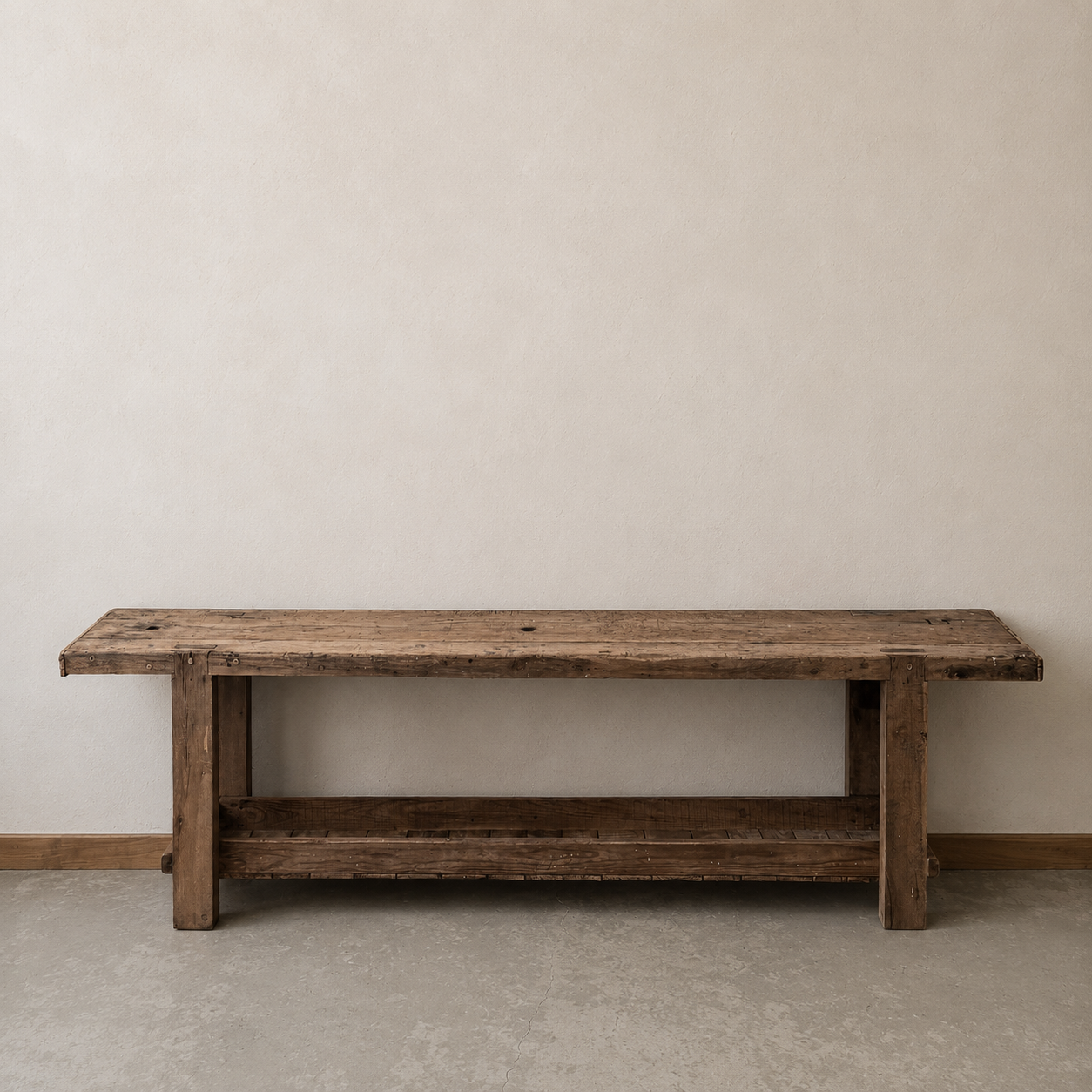 Établi en bois brut