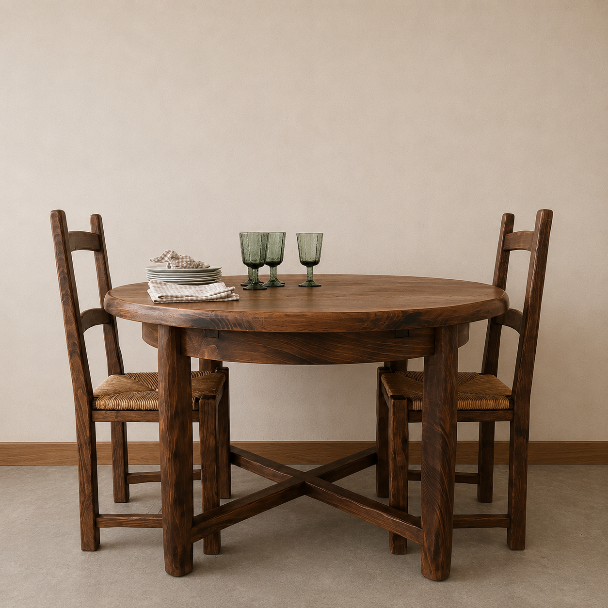 Table â rallonge avec 8 chaises