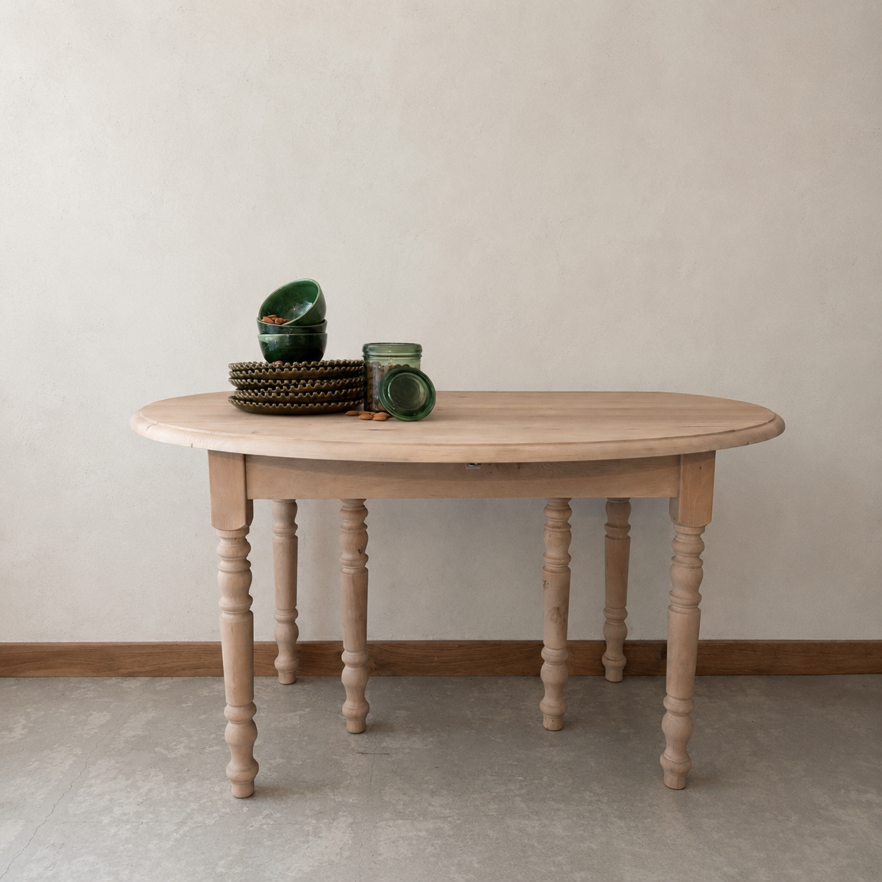 Table ronde à allonges