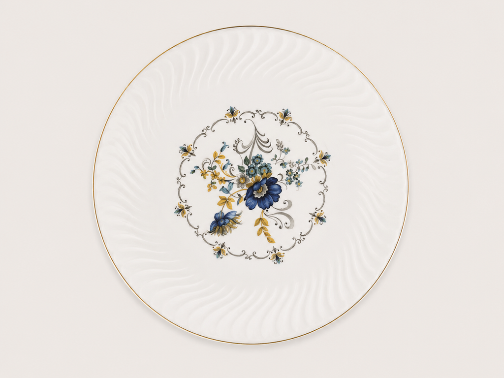 Assiette bleue