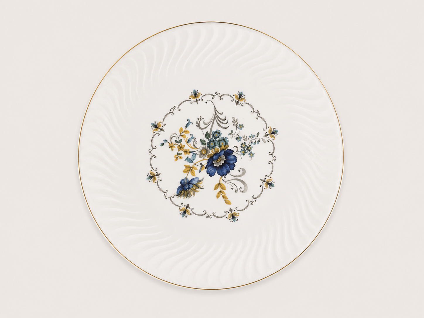 Assiette bleue