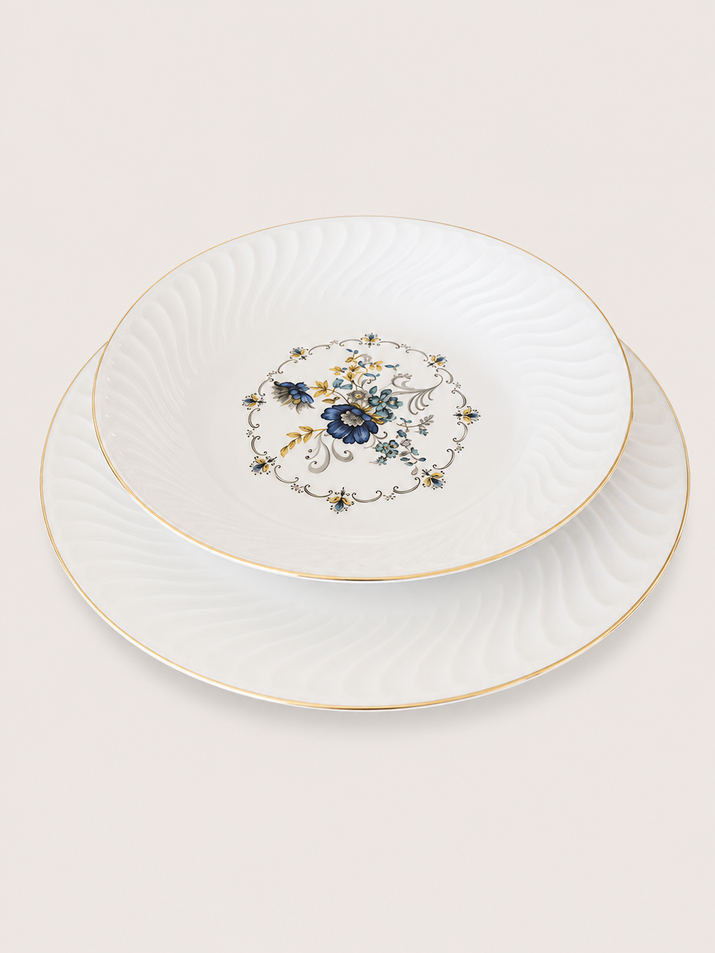 Assiette bleue