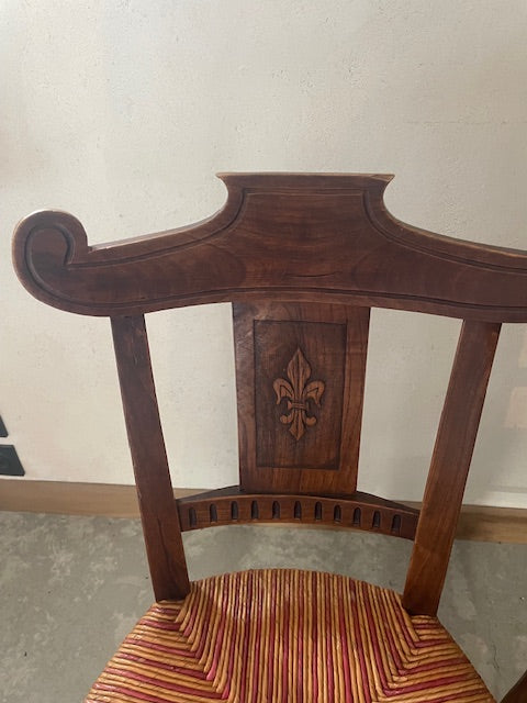 Paire de chaises paillées