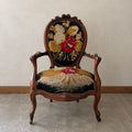 Fauteuil Louis XV avec sa tapisserie Florale