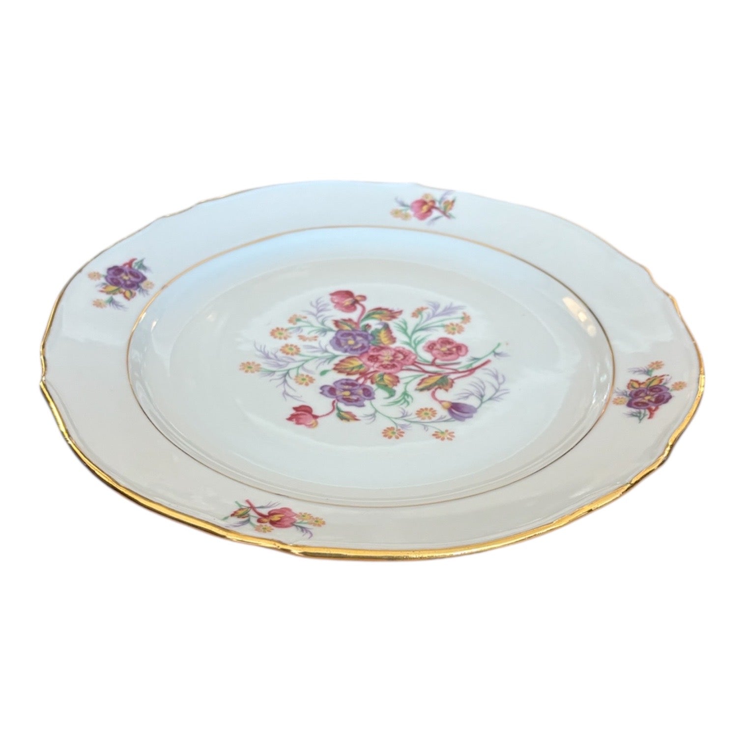 Assiette plate et creuse "floral"