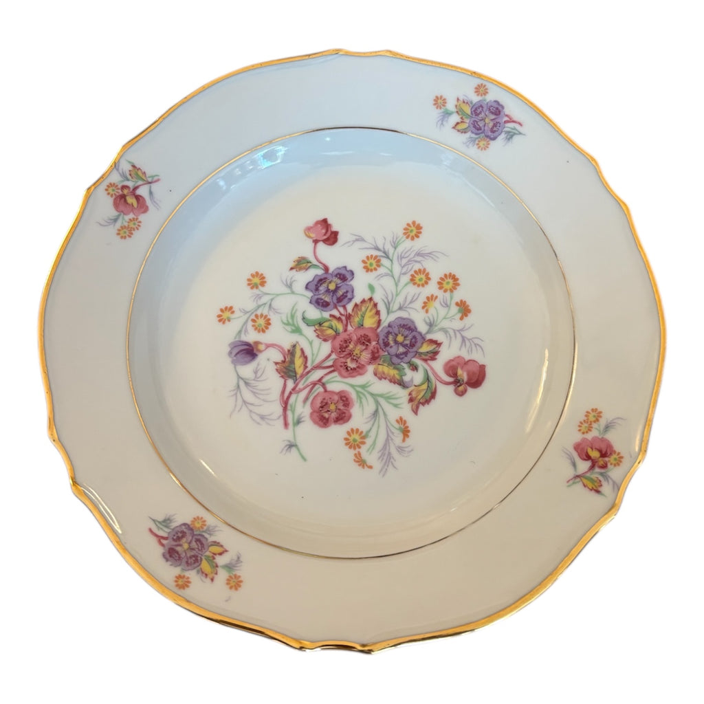 Assiette plate et creuse "floral"