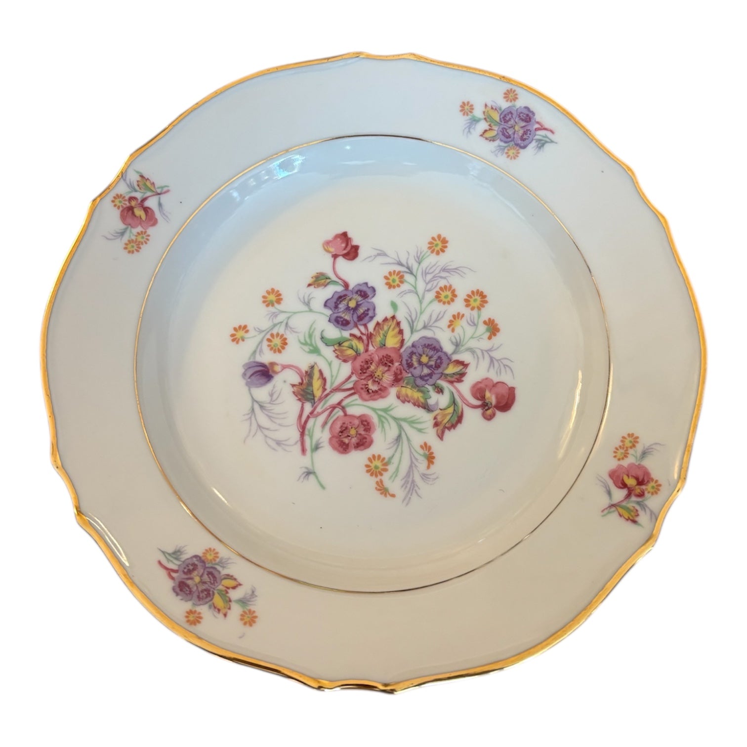 Assiette plate et creuse "floral"