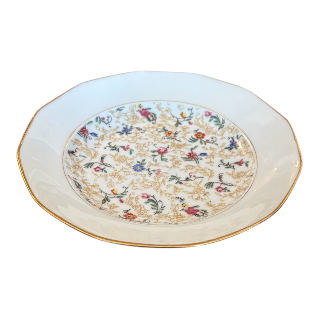 Assiette plate/creuse/dessert "centre fleuri"