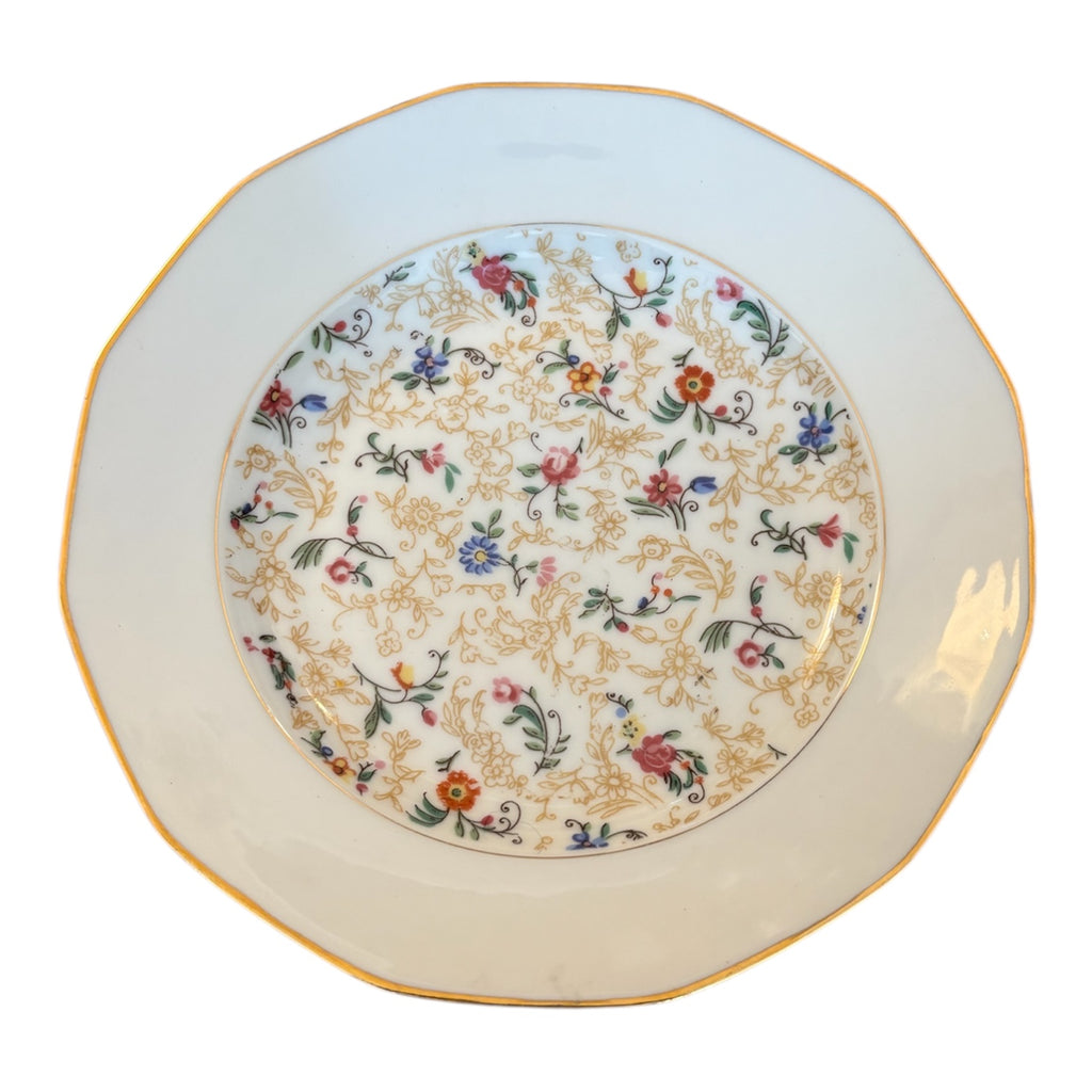 Assiette plate/creuse/dessert "centre fleuri"