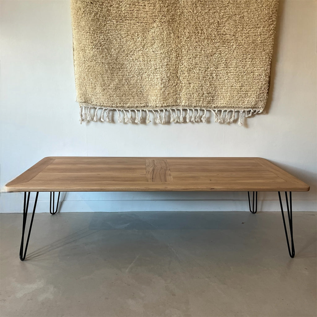 Table basse en bois , pieds métal