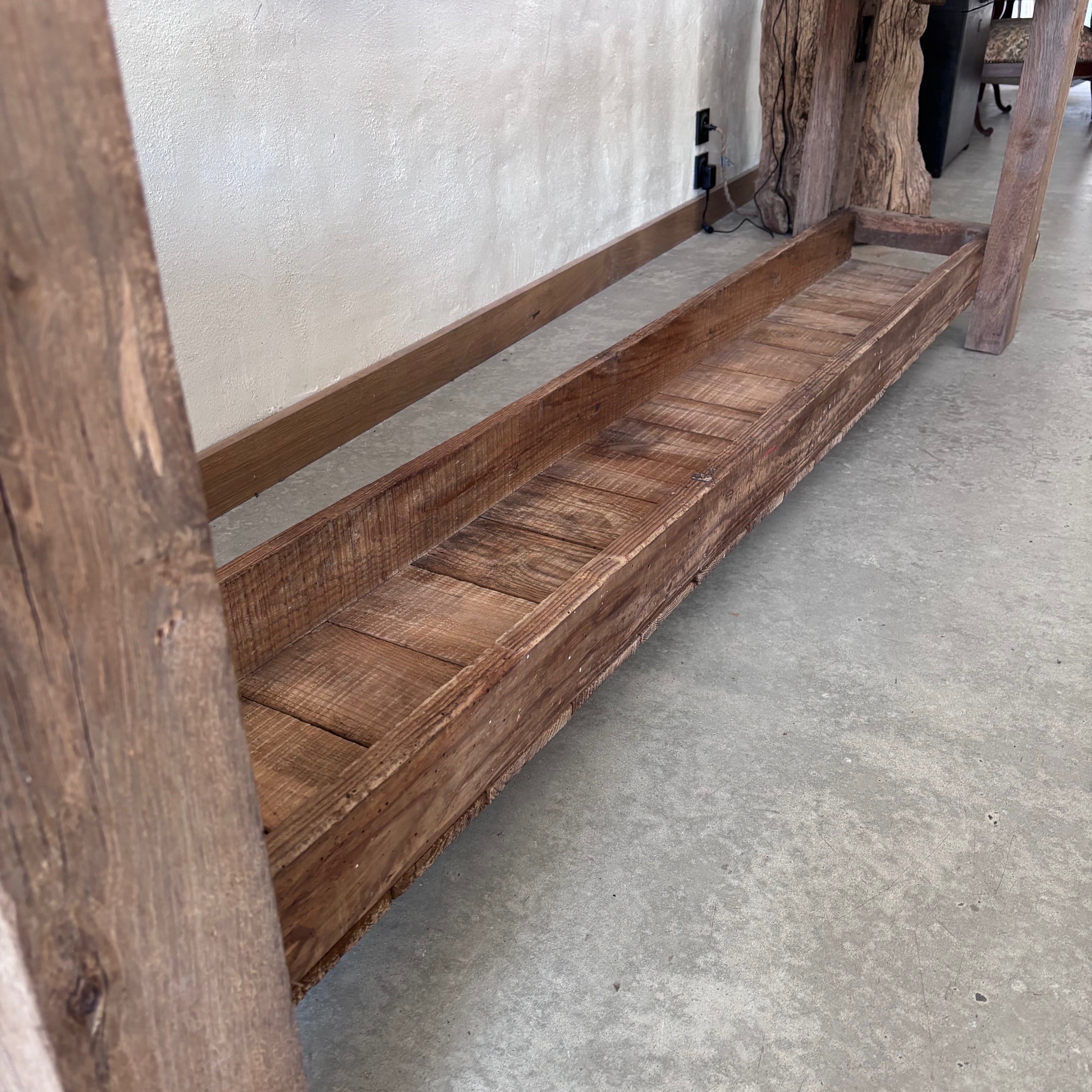 Établi en bois brut