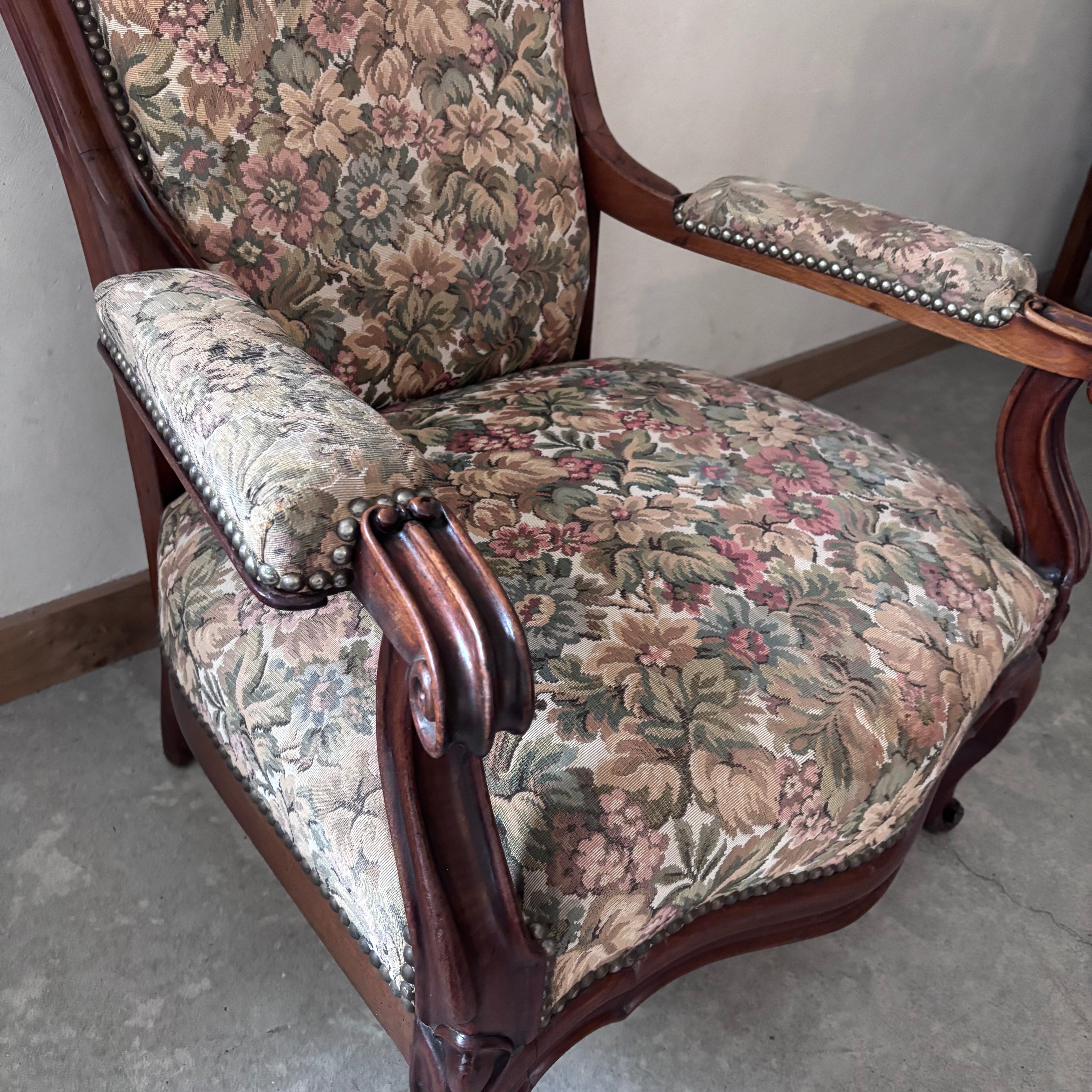 Fauteuil voltaire en acajou