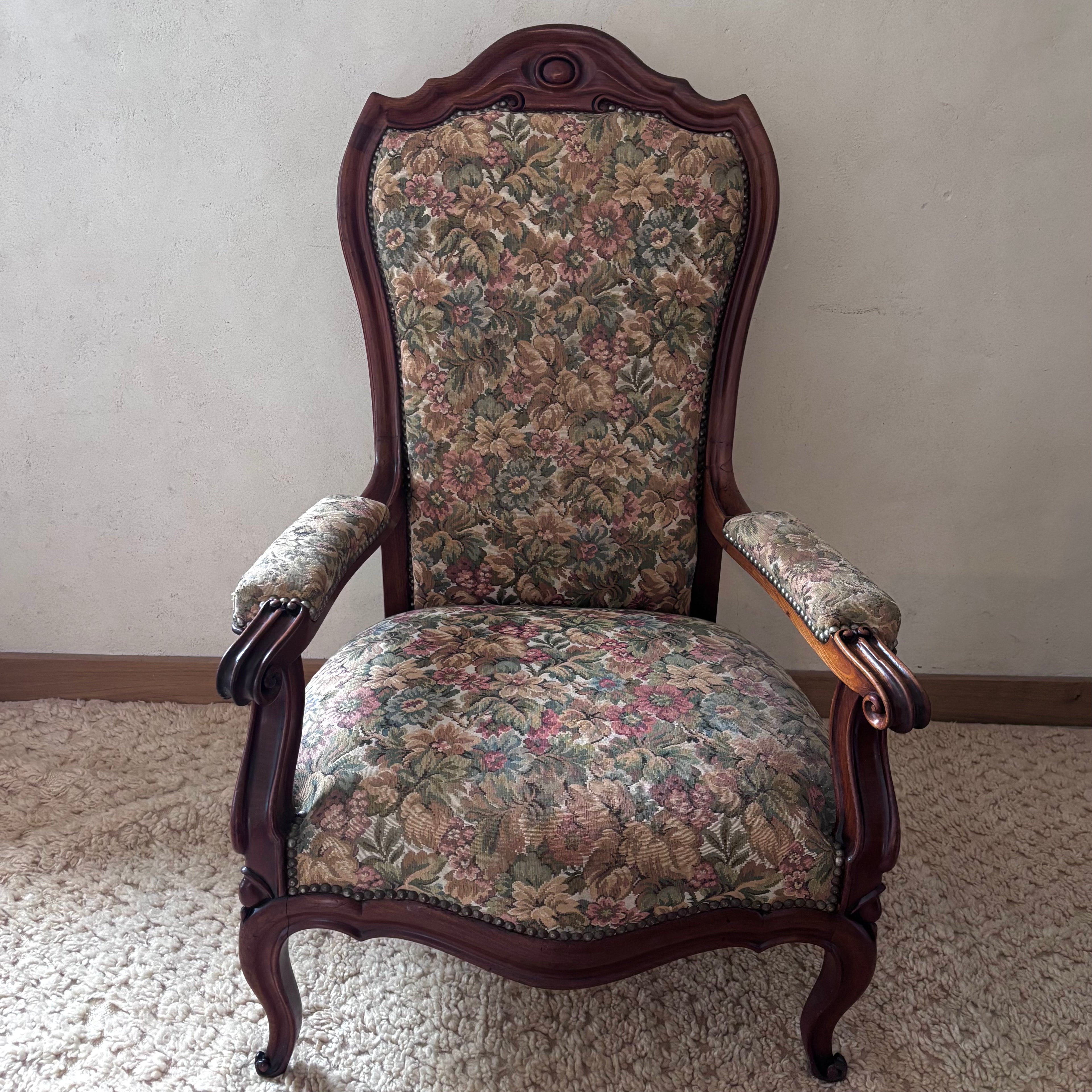 Fauteuil voltaire en acajou